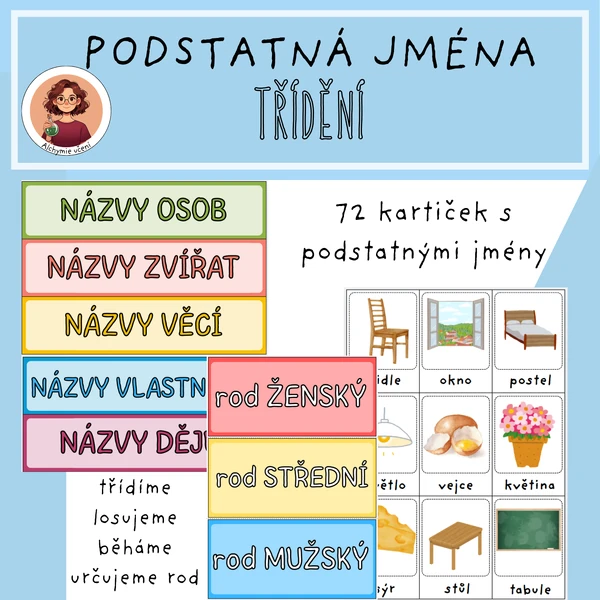 Podstatná jména - třídění