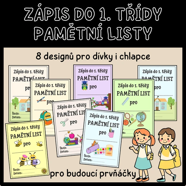 Zápis do 1. třídy - PAMĚTNÍ LISTY