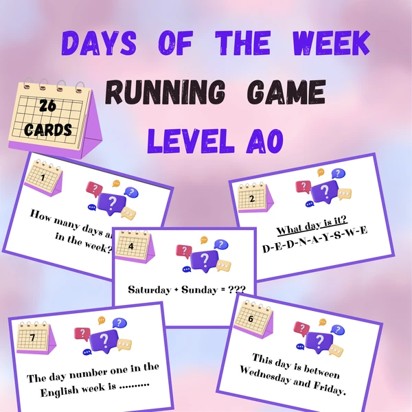 Days of the week - running game