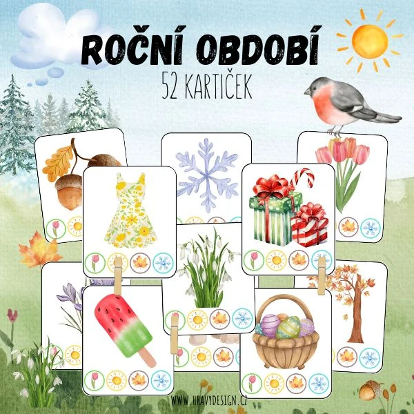 Roční období - kolíčkování 