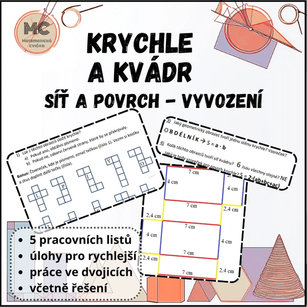 Krychle a kvádr - síť a povrch