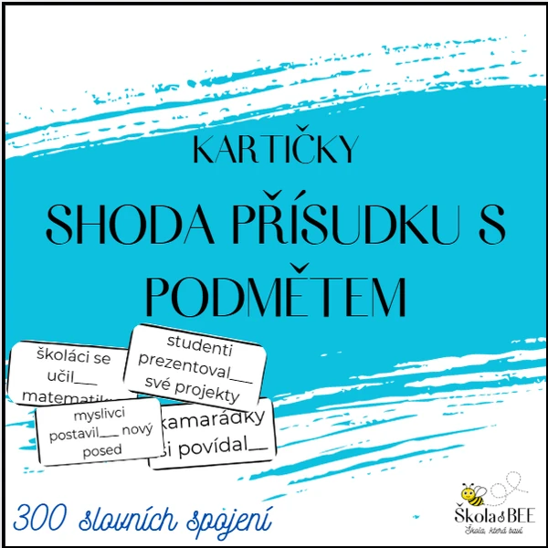 Shoda přísudku s podmětem - kartičky