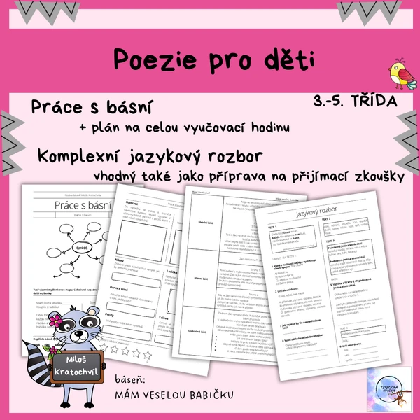 Poezie pro děti - Práce s básní a komplexní jazykový rozbor 