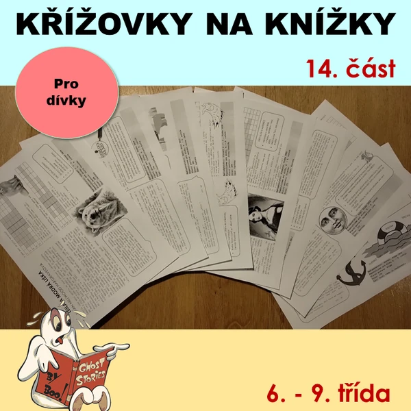 Křížovky na knížky 14. část - dívčí (6. - 9. ročník)