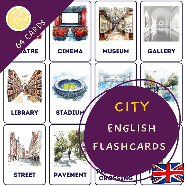 CITY | English flashcards | Obrázkové karty v angličtině