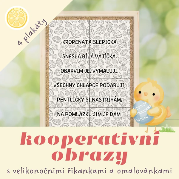 KOOPERATIVNÍ OBRAZY s velikonočními říkankami