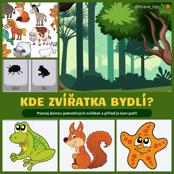 Kde zvířátka bydlí?