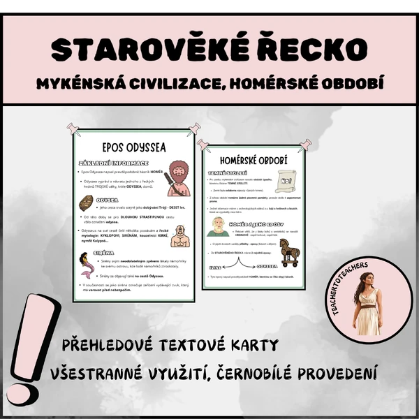 STAROVĚKÉ ŘECKO: MYKÉNSKÁ CIVILIZACE, HOMÉRSKÉ OBDOBÍ
