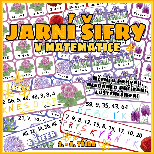 Jarní šifry v matematice pro 3. a 4. třídu