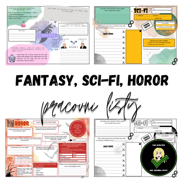 Fantasy, sci-fi, horor - pracovní listy