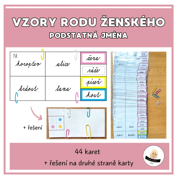 Vzory rodu ženského - podstatná jména