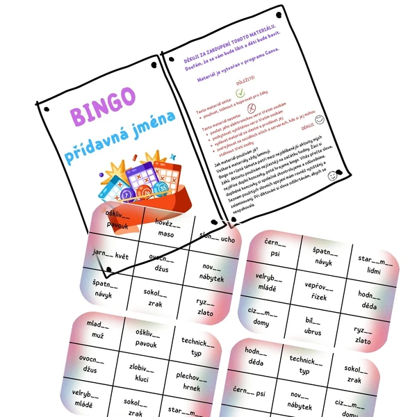BINGO přídavná jména