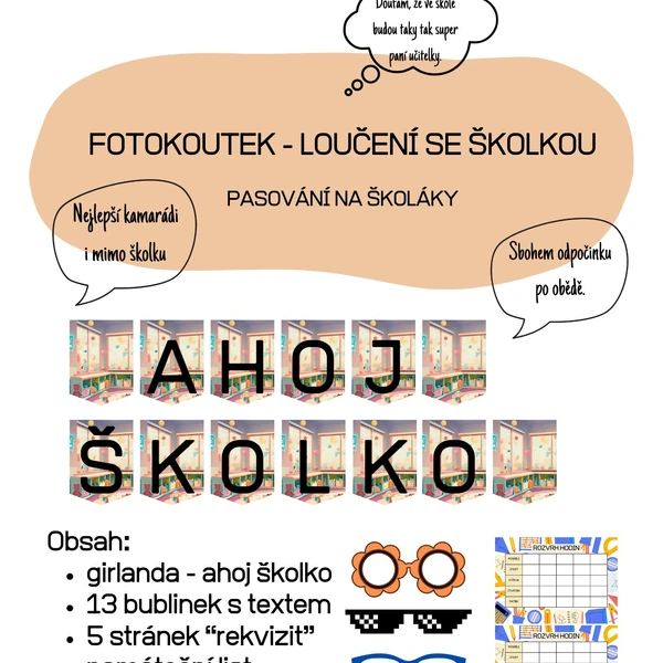 Fotokoutek - loučení se školkou