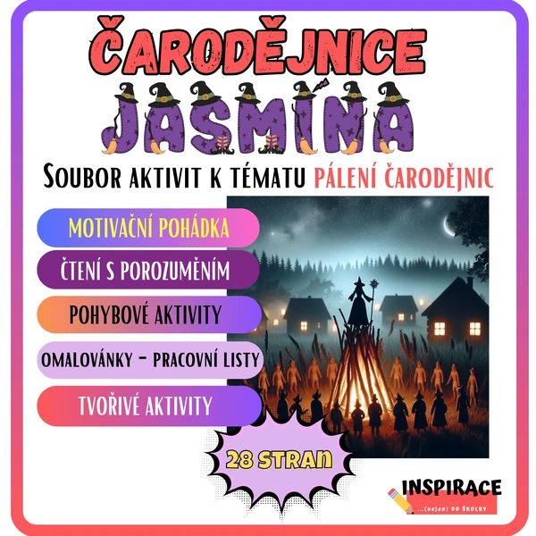 Čarodějnice JASMÍNA🧙‍♀️(soubor aktivit k tématu)