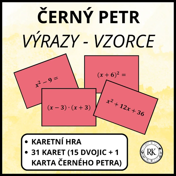 Výrazy (vzorce) - Černý Petr