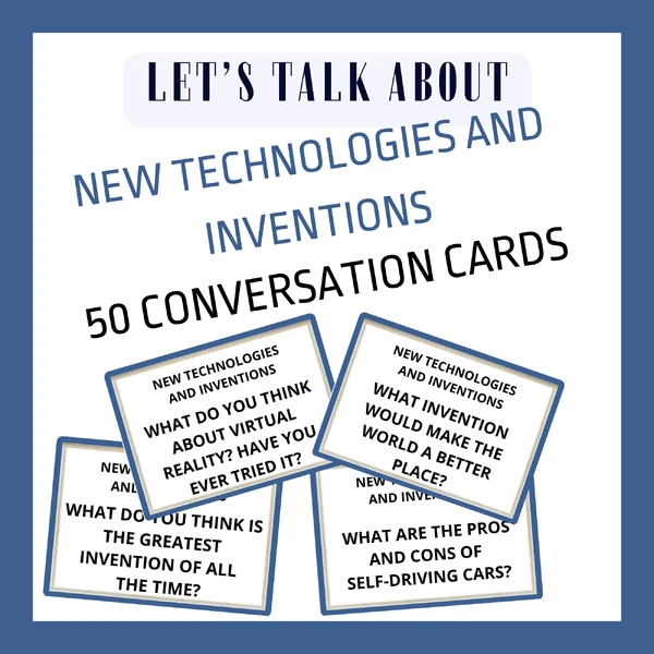NEW TECHNOLOGIES AND INVENTIONS CONVERSATION CARDS