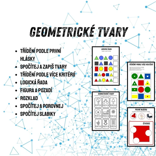 GEOMETRICKÉ TVARY pro MŠ