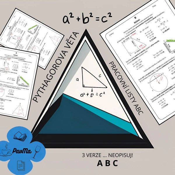 MATEMATIKA: Pythagorova věta - Pracovní listy s úkoly