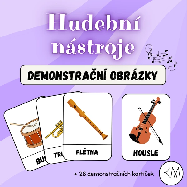 HUDEBNÍ NÁSTROJE - DEMONSTRAČNÍ KARTIČKY