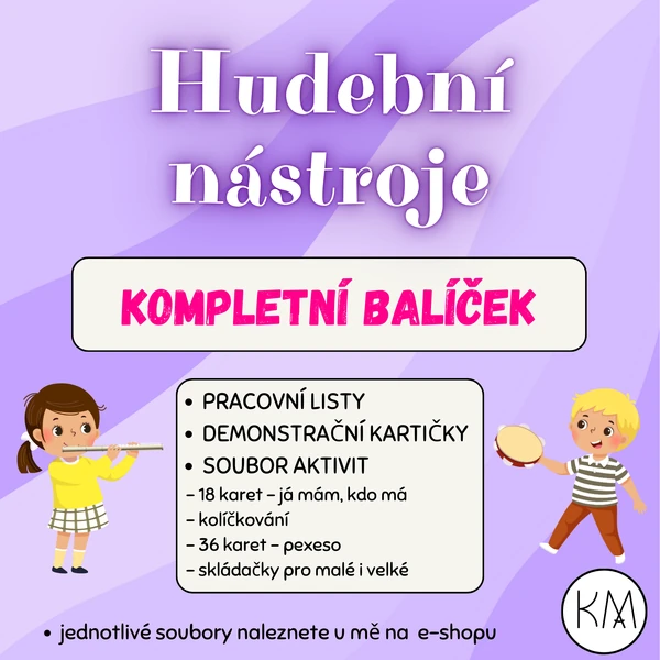 HUDEBNÍ NÁSTROJE - KOMPLETNÍ BALÍČEK MATERIÁLŮ