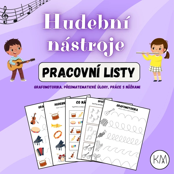 HUDEBNÍ NÁSTROJE - PRACOVNÍ LISTY