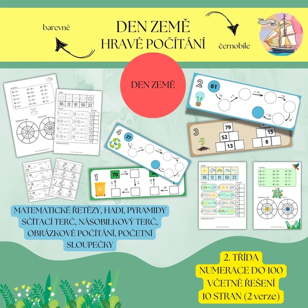 Den Země - hravé počítání pro 2. ročník