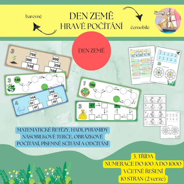 Den Země - hravé počítání pro 3. ročník