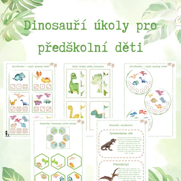 Dinosauří úkoly pro předškolní děti