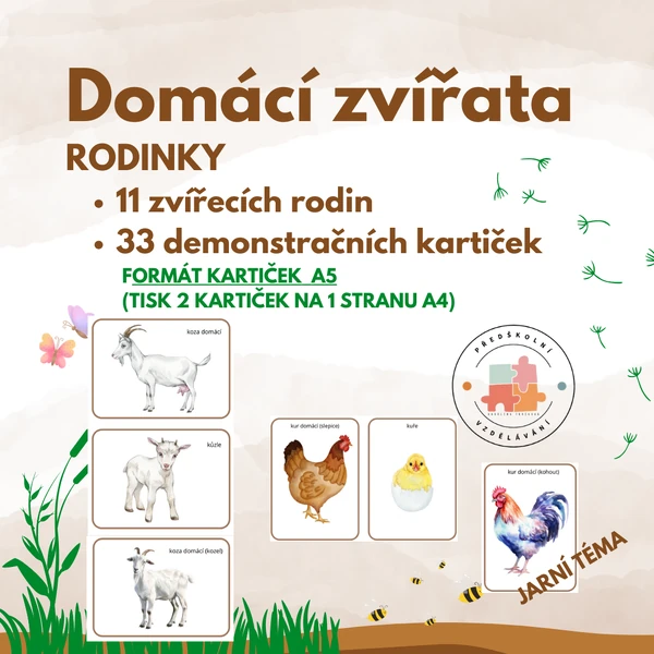 Domácí zvířata - rodinky