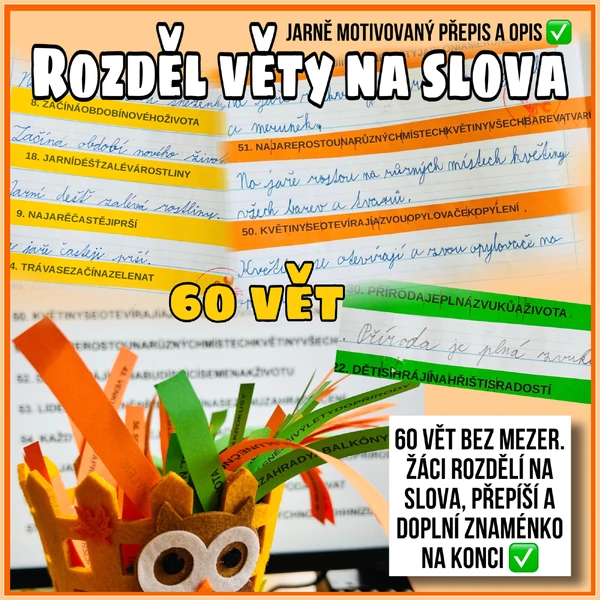 6O popletených vět - přepis opis - jaro
