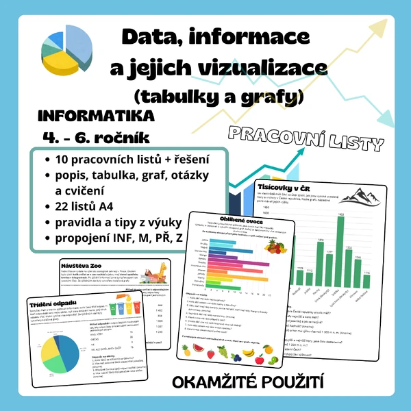 Data, informace a jejich vizualizace (tabulky a grafy)