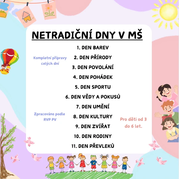 Netradiční dny v mateřské škole