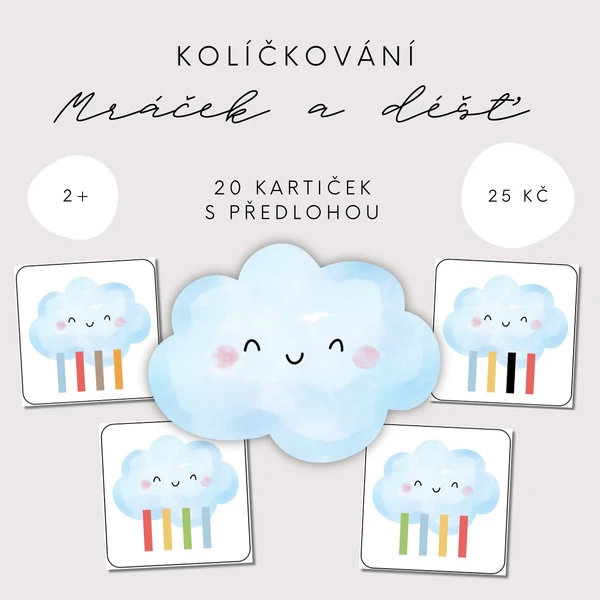 Kolíčkování - mráček a déšť