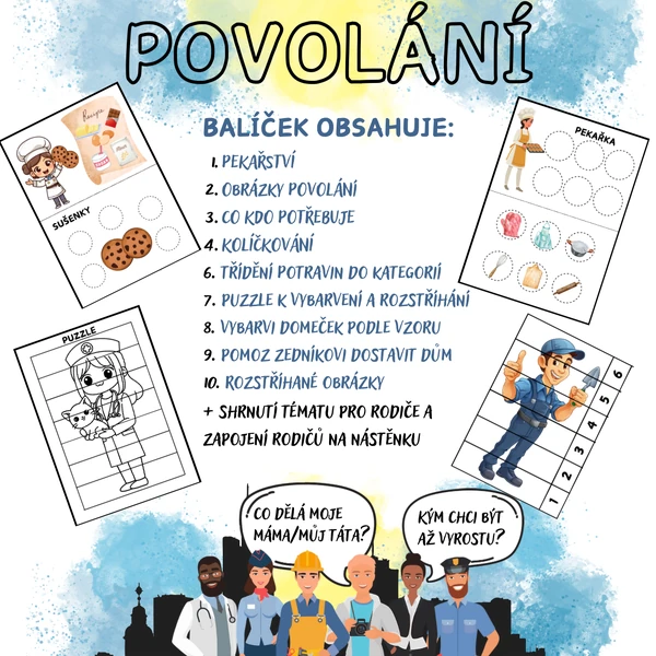 Povolání 🧑🏻‍🍳 soubor aktivit
