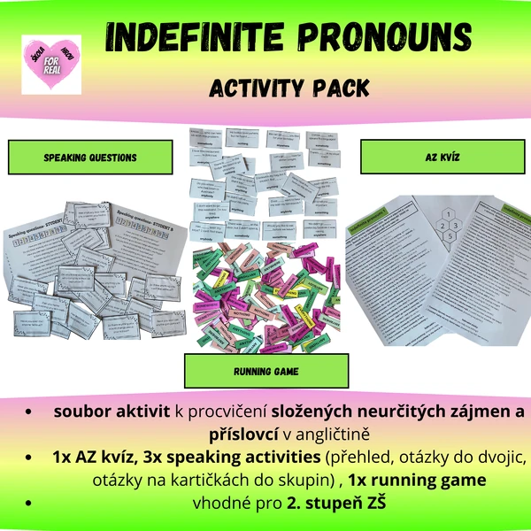 Indefinite pronouns - activity pack
