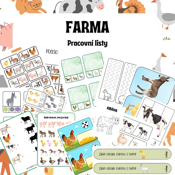 Hospodářská zvířata / Farma - pracovní list