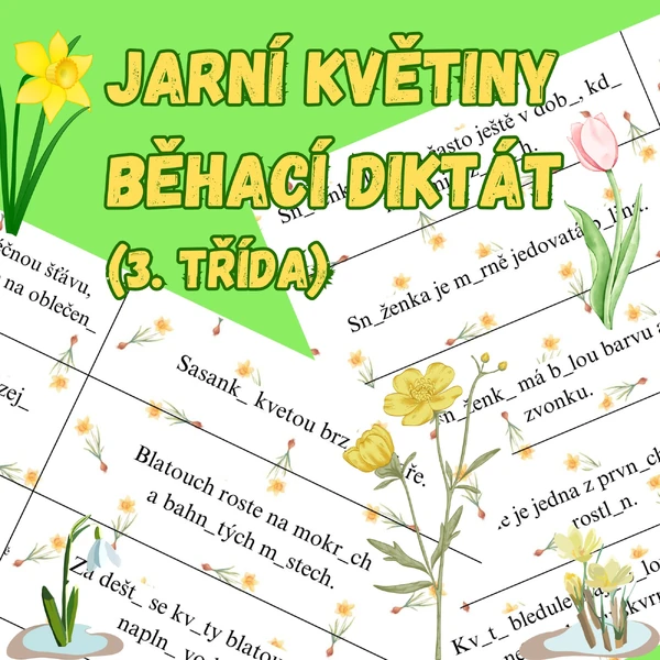 Jarní květiny (běhací diktát)