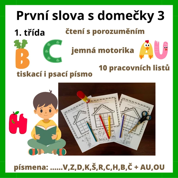 První slova s domečky 3