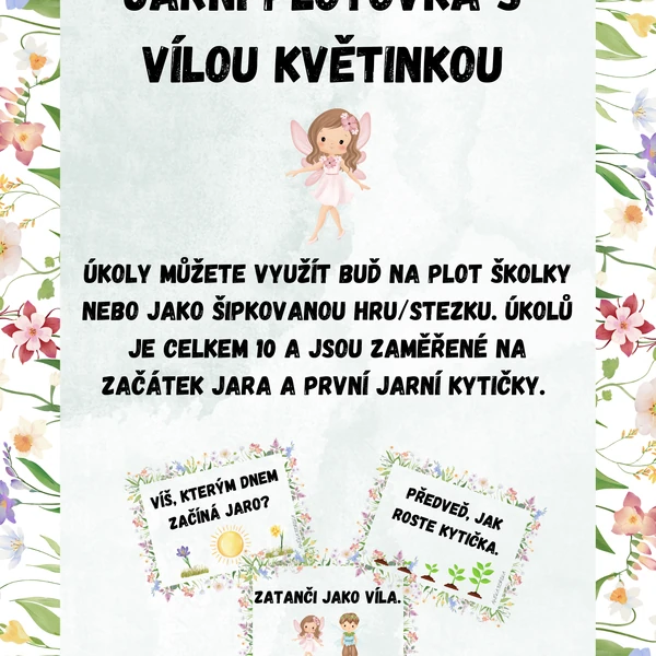 Jarní plotovka - první jarní kytičky/začátek jara