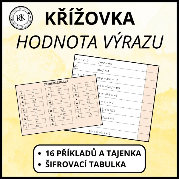 Hodnota výrazu - Křížovka