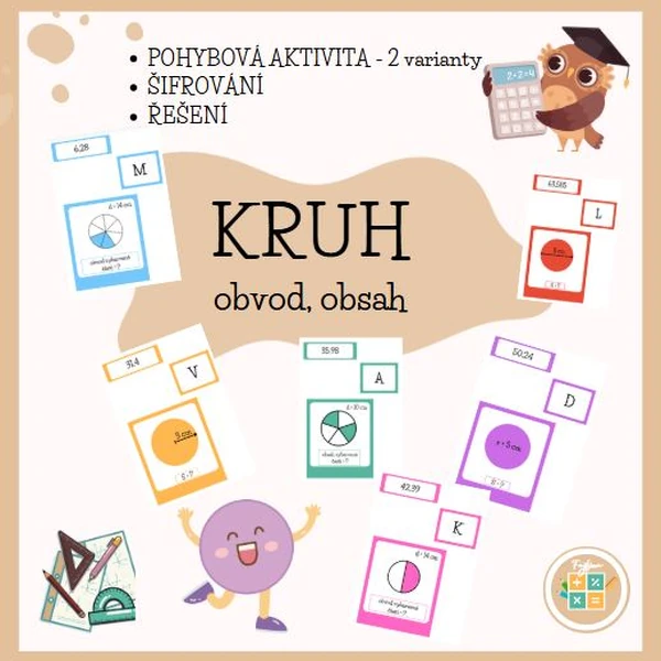 KRUH - obvod, obsah