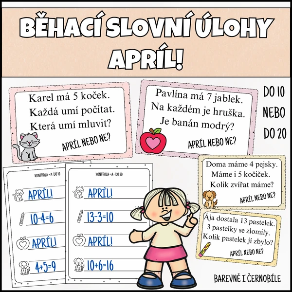 BĚHACÍ SLOVNÍ ÚLOHY - APRÍL!