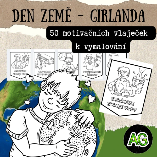 DEN ZEMĚ - 50 MOTIVAČNÍCH praporků k vymalování- CO MOHU UDĚLAT PRO PLANETU?