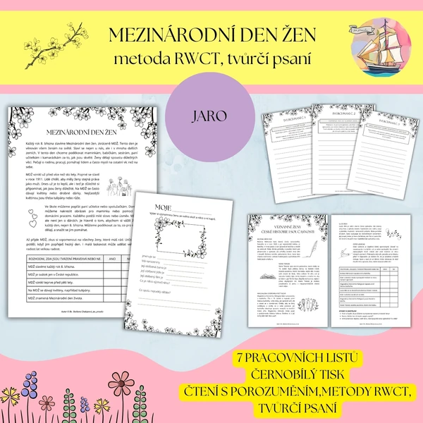 Mezinárodní den žen (MDŽ) - čtení s porozuměním, RWCT, tvůrčí psaní