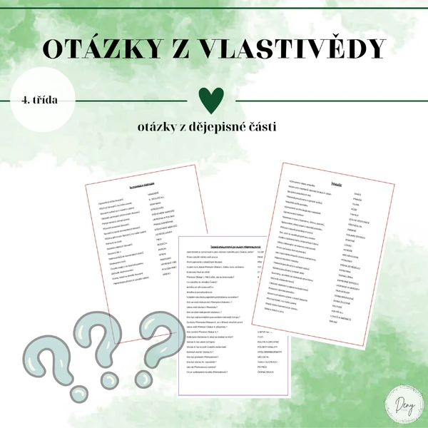 Otázky z vlastivědy (dějepisná část) 4.ročník + řešení