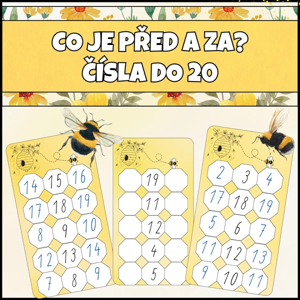 Co je před a za? Čísla do 20