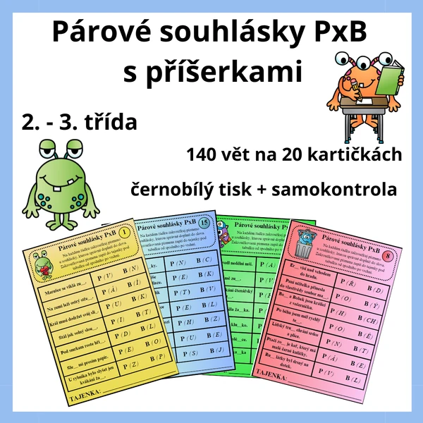 Párové souhlásky PxB s příšerkami