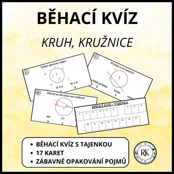 Běhací kvíz - Kruh, kružnice