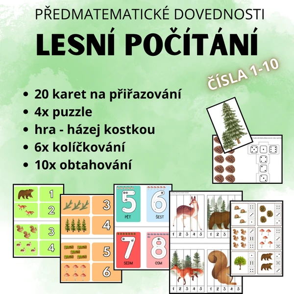 Lesní počítání - předmatematické dovednosti