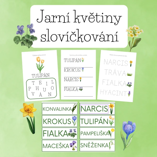 Jarní květiny slovíčkování